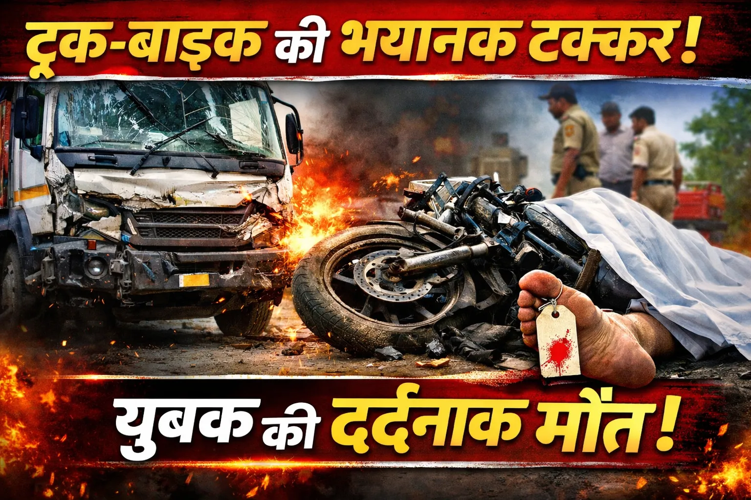 बीकानेर : ट्रक ओर बाइक की आमने-सामने टक्कर, युवक की दर्दनाक मौत