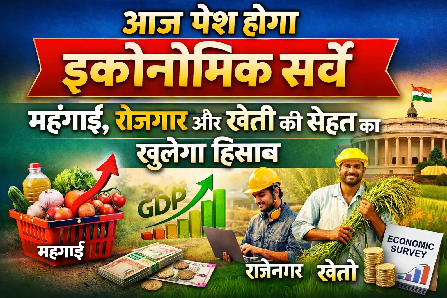 आज पेश होगा इकोनॉमिक सर्वे: महंगाई, रोजगार और खेती की सेहत का खुलेगा हिसाब
