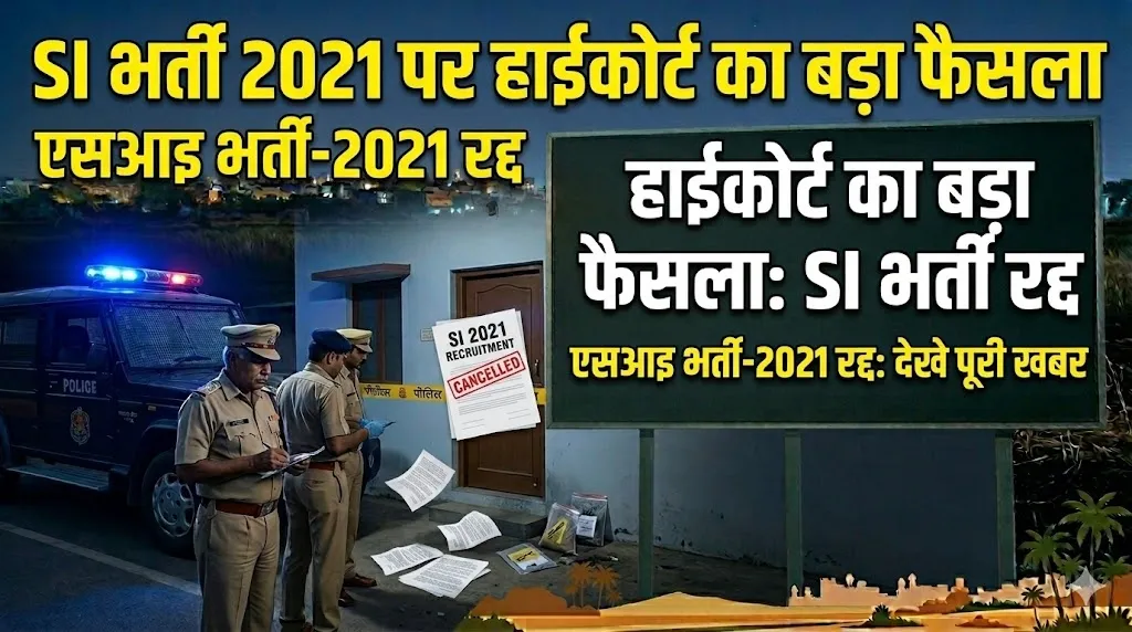 SI भर्ती 2021 पर हाईकोर्ट का बड़ा फैसला, एसआइ भर्ती-2021 को किया रद्द