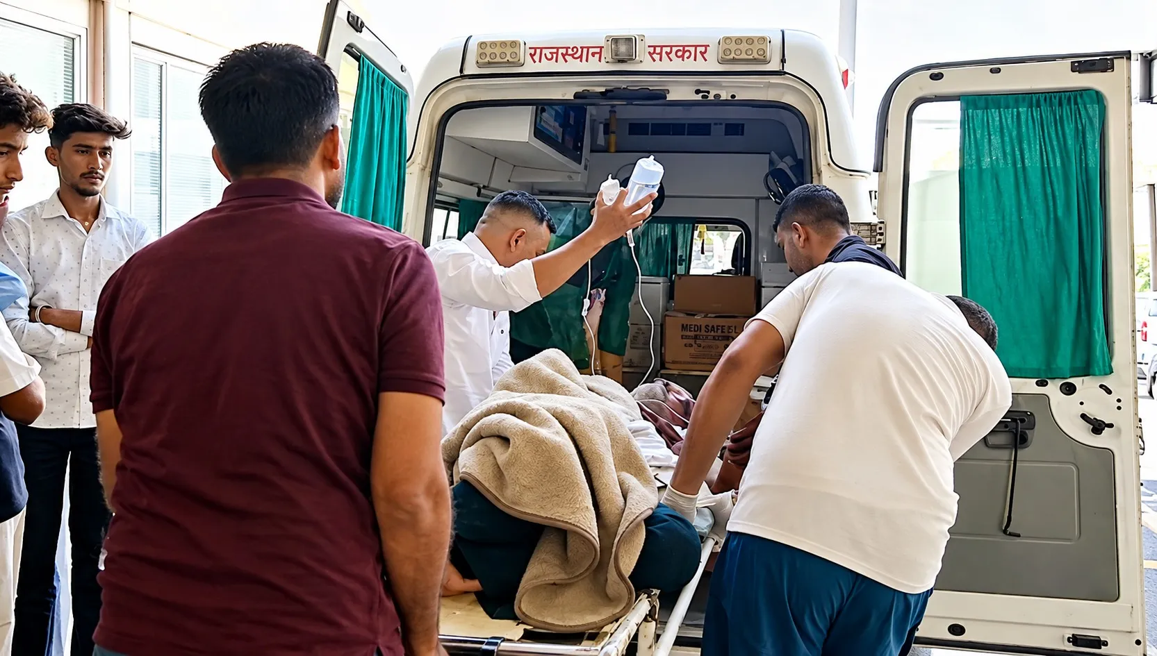 टायर फटने से पिकअप अनियंत्रित, ट्रक से टकराई चालक घायल