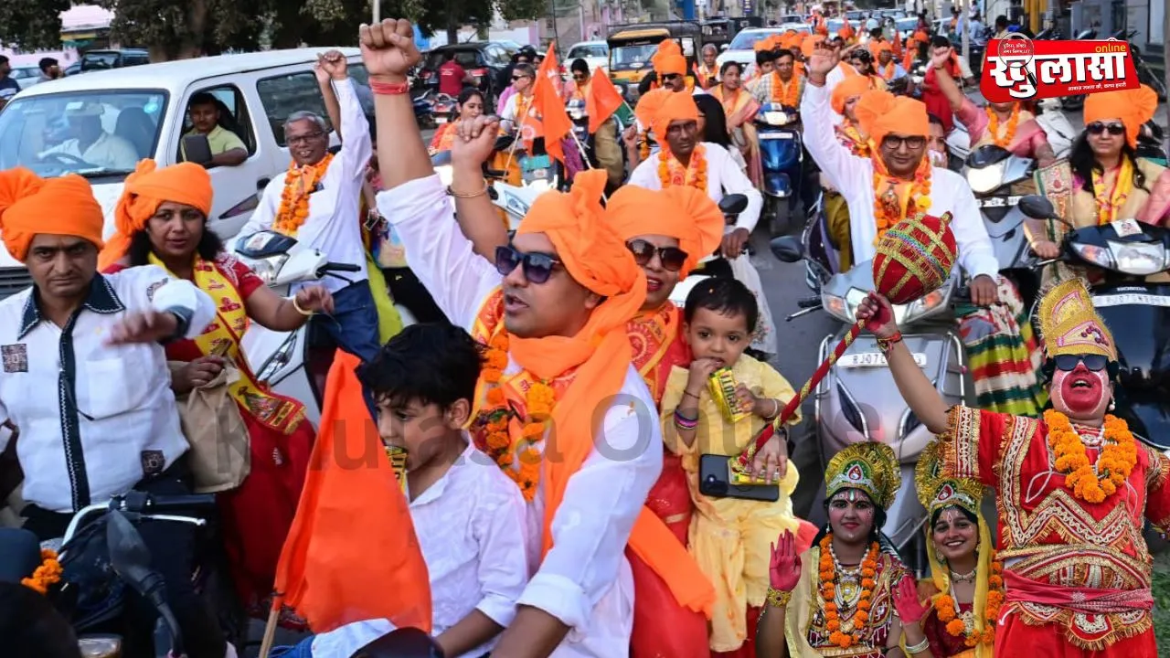 महाराजा अग्रसेन जयंती की पूर्व संध्या पर धूमधाम से निकली भव्य शोभायात्रा